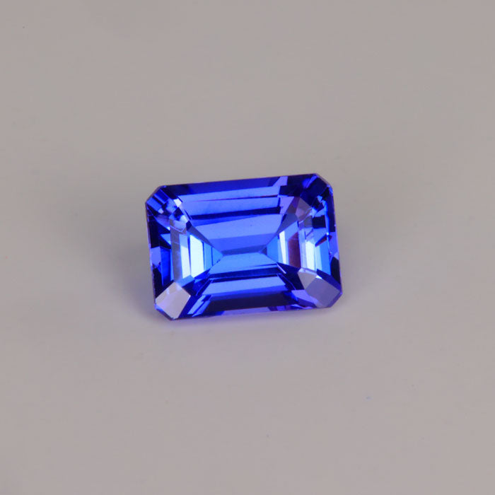 Emerald Cut Mostly Blue Tanzanite 1.19 Carats