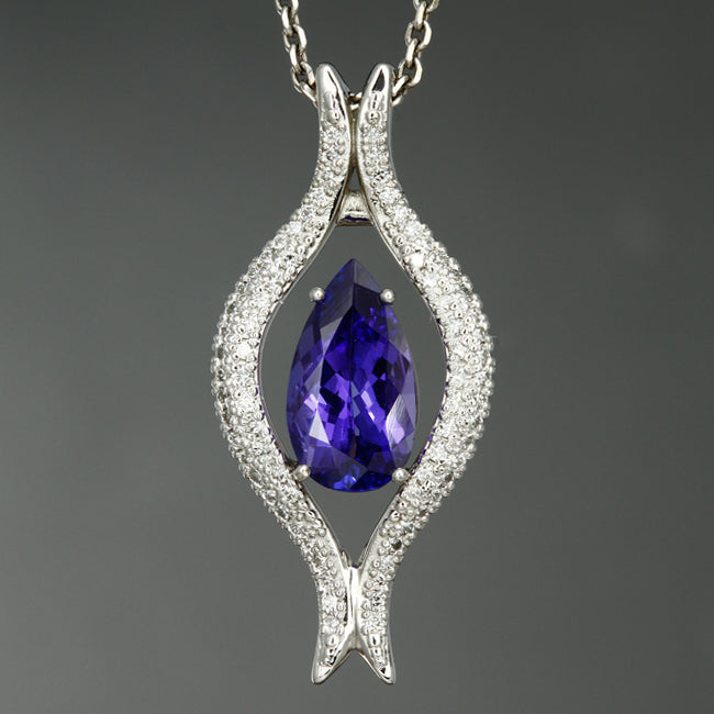 Elegant Tanzanite Pear Pendant