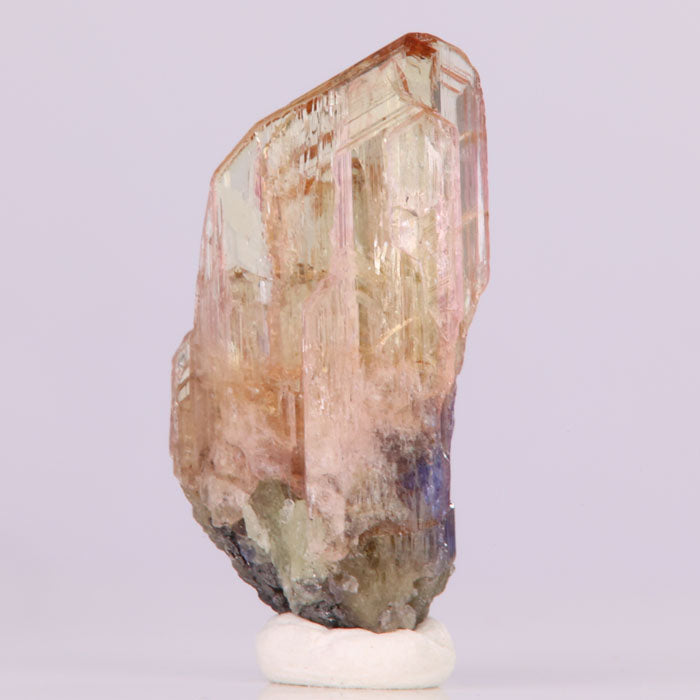 14.9ct Fancy Peachy Pink Tanzanite Crystal