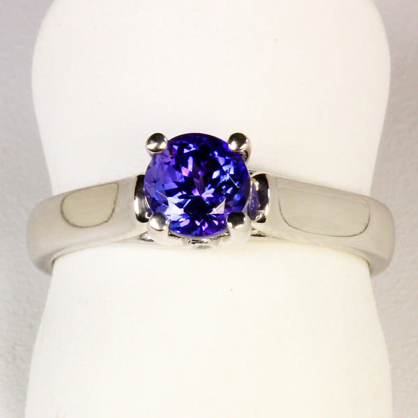 One Carat Tanzanite Ring With The Finest Color Available