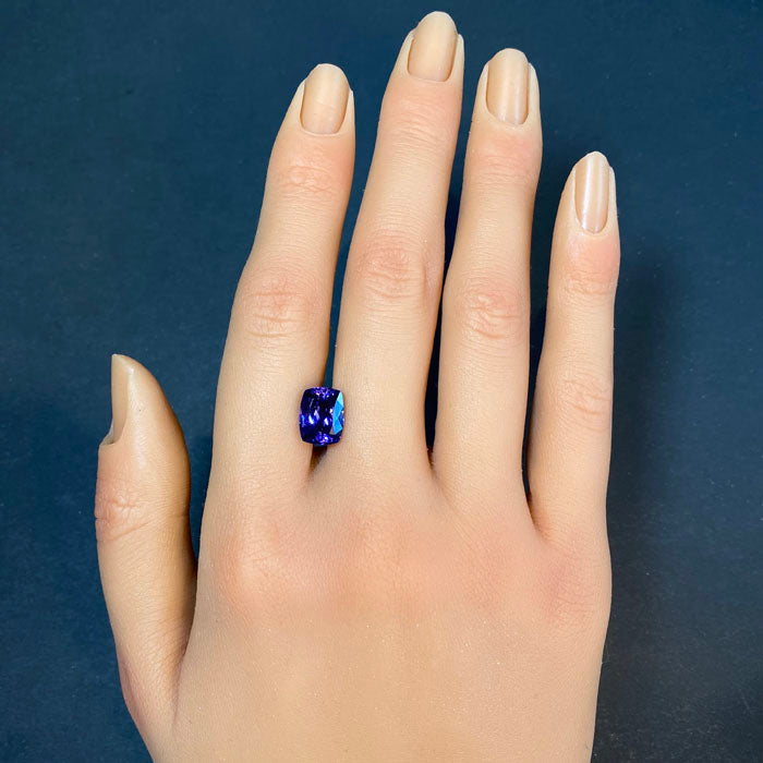 Antique Cushion Cut Tanzanite 3.82 Carats