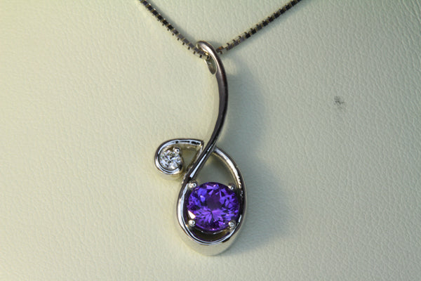 Christopher Michael Designed Tanzanite Diamond Pendant