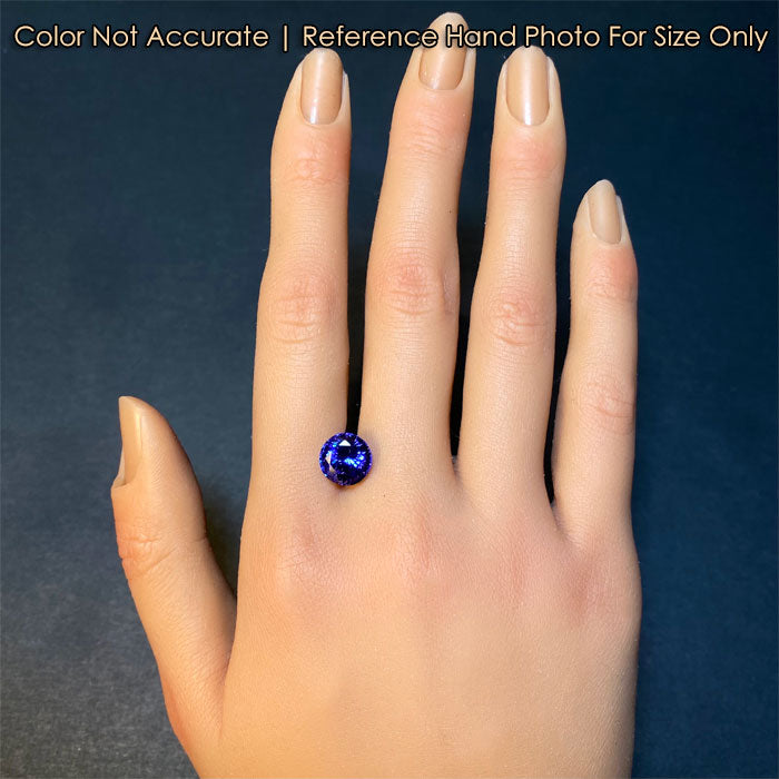 Round Mixed Portuguese Brilliant Cut Tanzanite 4.57 Carats