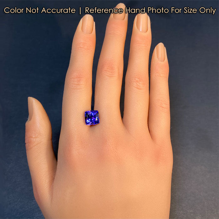 Square Cushion Cut Tanzanite 4.62 Carats