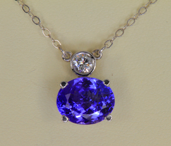 Tanzanite and Diamond Pendant