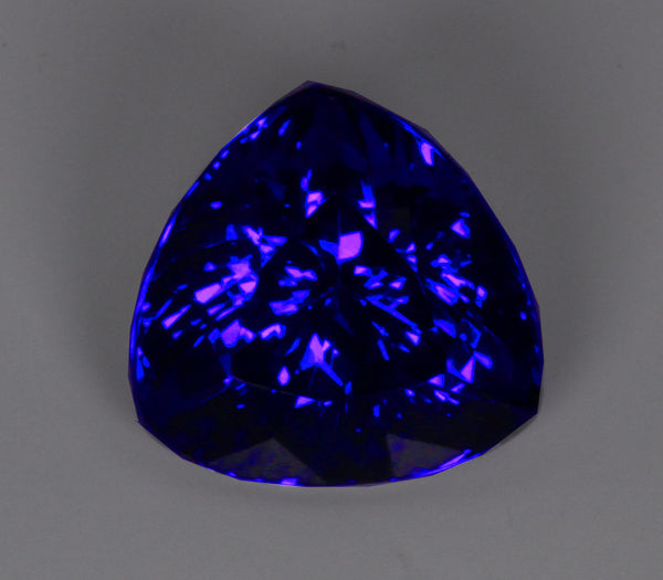 7.30 Carat Trillion Cut Tanzanite Exceptional Plus Color