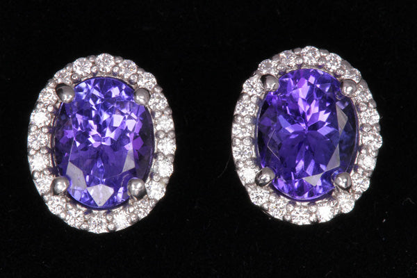 Tanzanite Earrings 3.33 Carat BVV Color