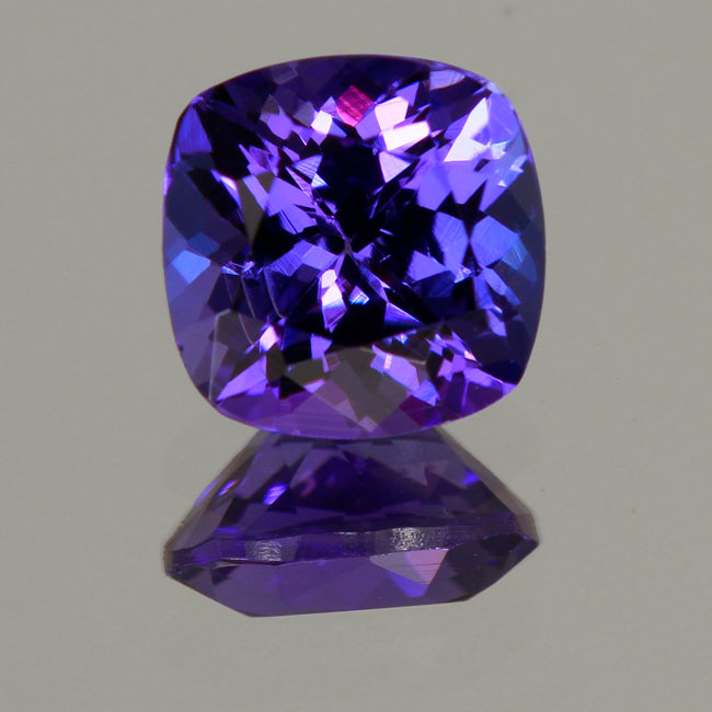 Bargain! Vivid Colored Cushion Tanzanite 1.40 Carats