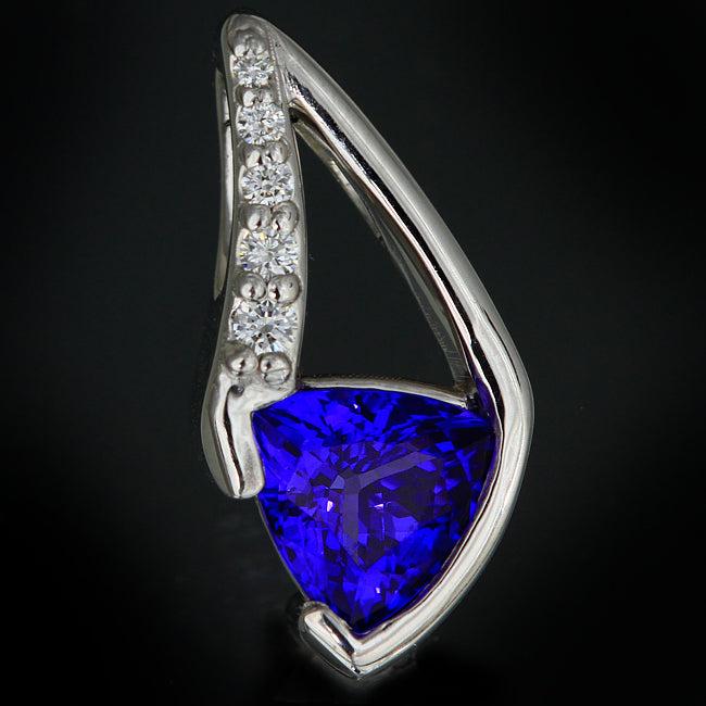 Tanzanite Pendant with diamond accents