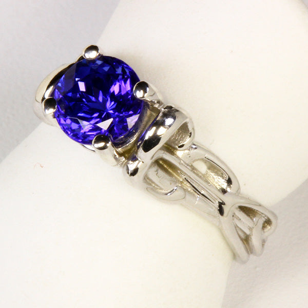 Round Brilliant Tanzanite Ring By Christopher Michael