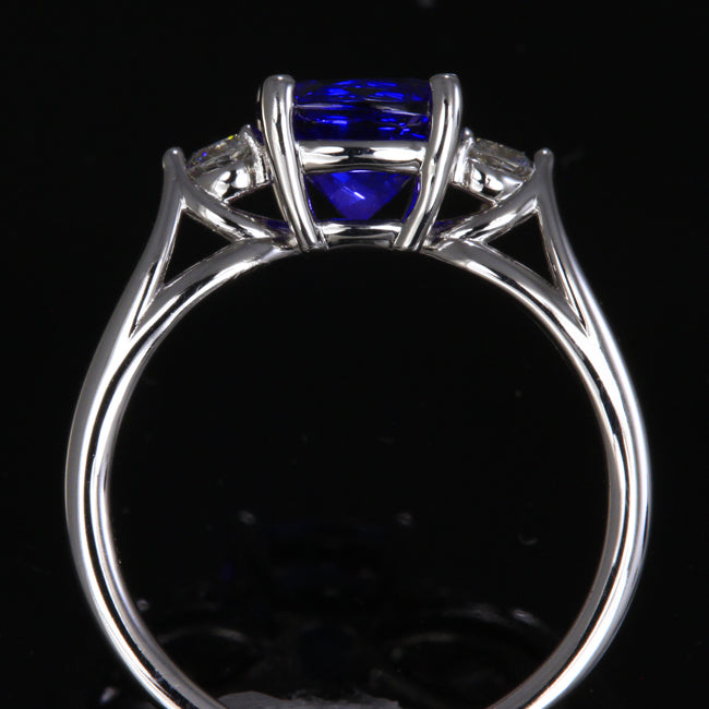 Square Cushion Tanzanite Ring 1.73 Carats