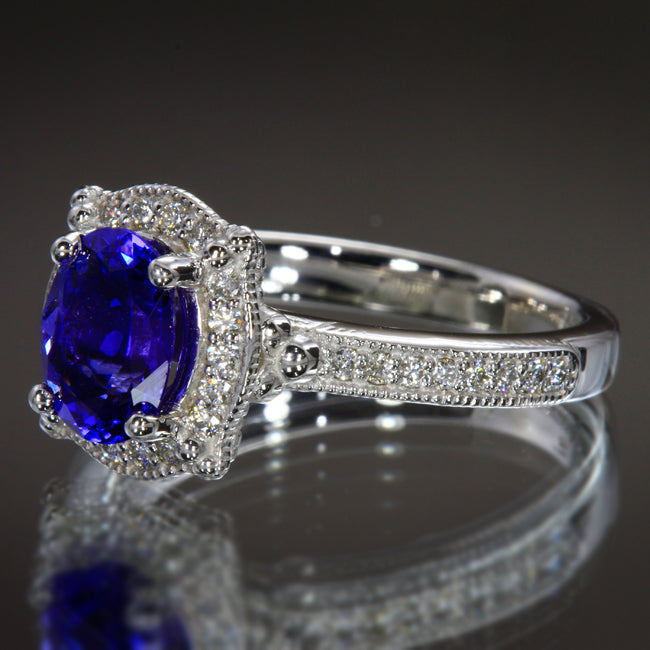 14K Gold Custom Christopher Michael Signature Tanzanite Ring