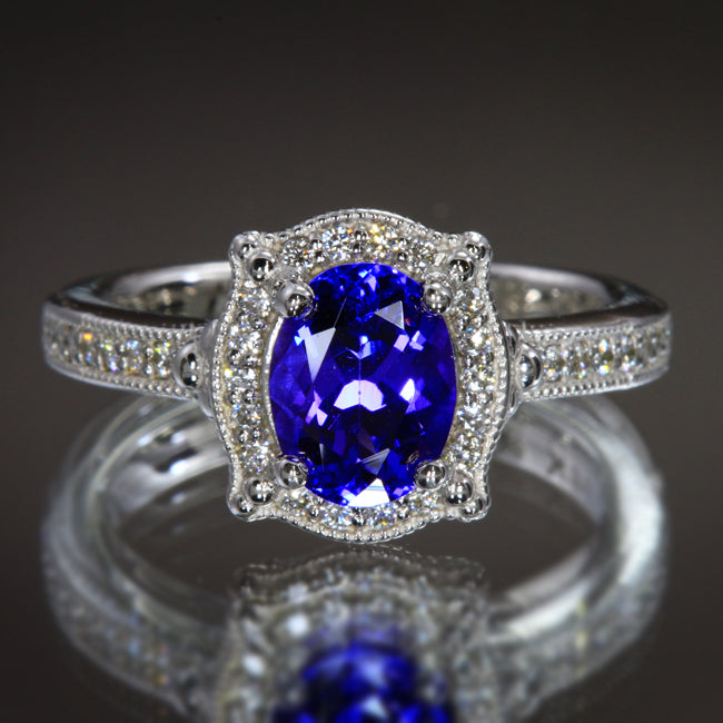 14K Gold Custom Christopher Michael Signature Tanzanite Ring