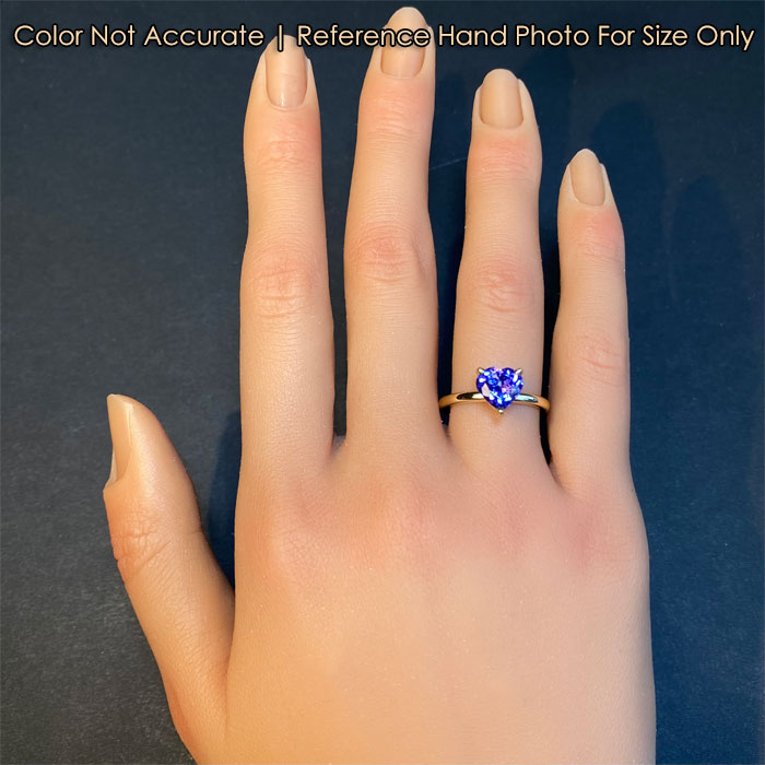 14K Yellow Gold Heart Tanzanite Ring 1.73 Carats