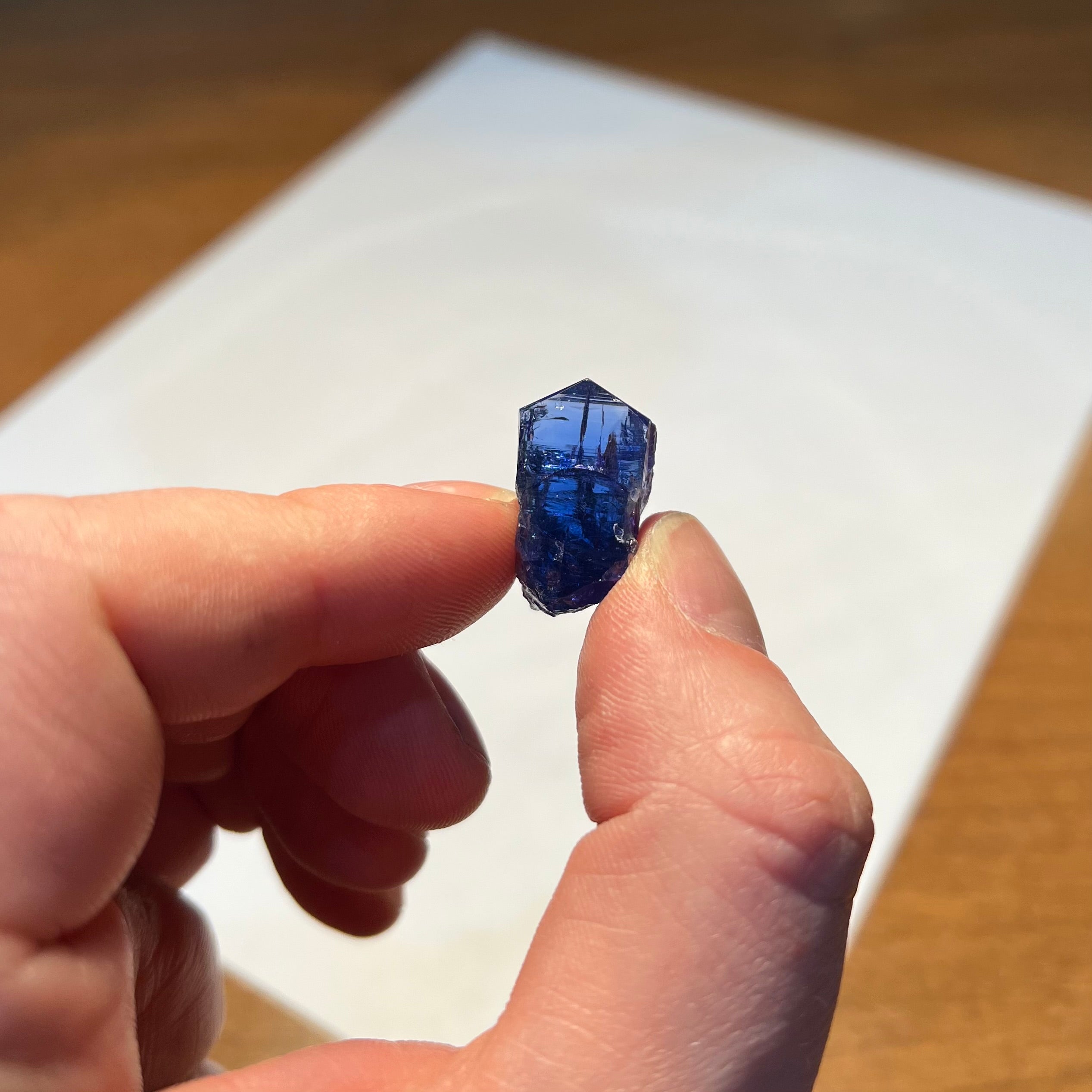 28.4ct Deep Blue Color Raw Tanzanite Crystal