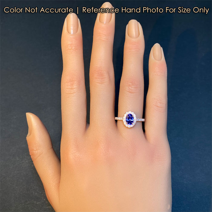 14K Rose Gold .95 Carat Tanzanite and Diamond Ring