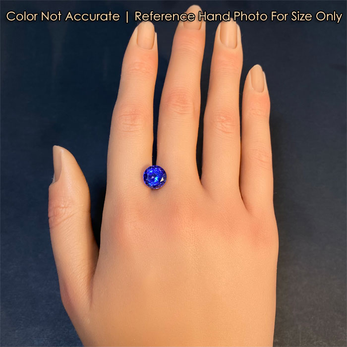 Round Brilliant Cut Tanzanite 4.44 Carats