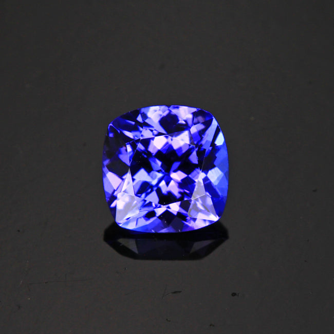 Blue Violet Square Cushion Tanzanite Gemstone 1.03 Carats