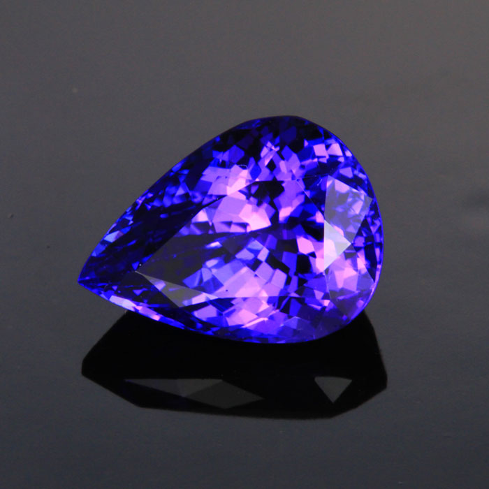 Blue Violet Pear Shape Tanzanite Gemstone 4.86 Carats