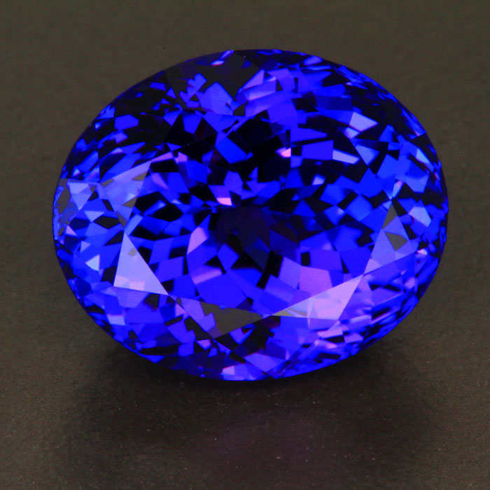 Violet Blue Oval Tanzanite Gemstone 14.19 Carats