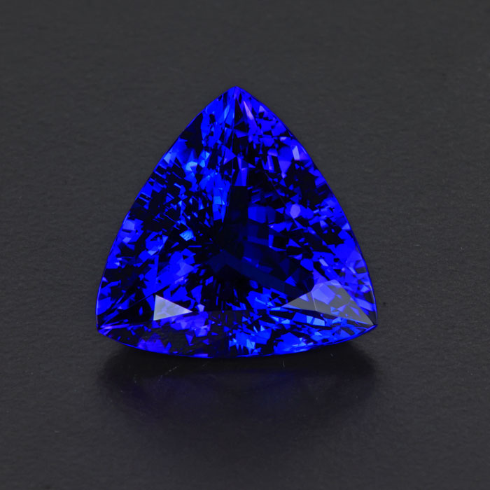 Violet Blue Trilliant Tanzanite Gemstone 14.18 Carats