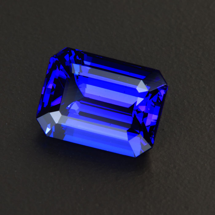 Violet Blue Emerald Cut Tanzanite Gemstone 8.32 Carats