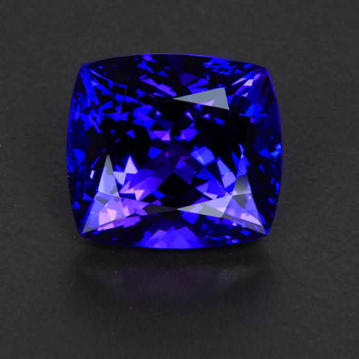 Blue VIolet Antique Cushion Tanzanite Gemstone 13.54 Carats