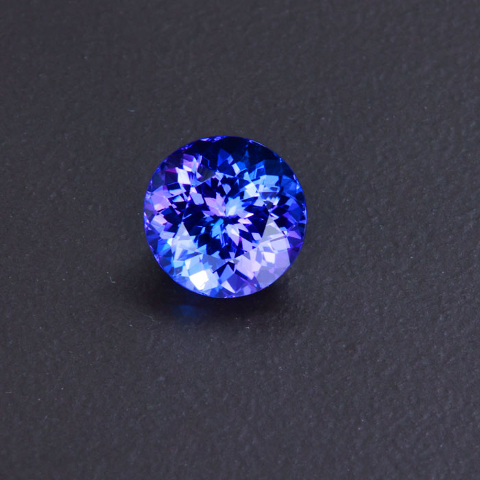 Blue Violet Round Brilliant Cut Tanzanite Gemstone 2.17 Carats