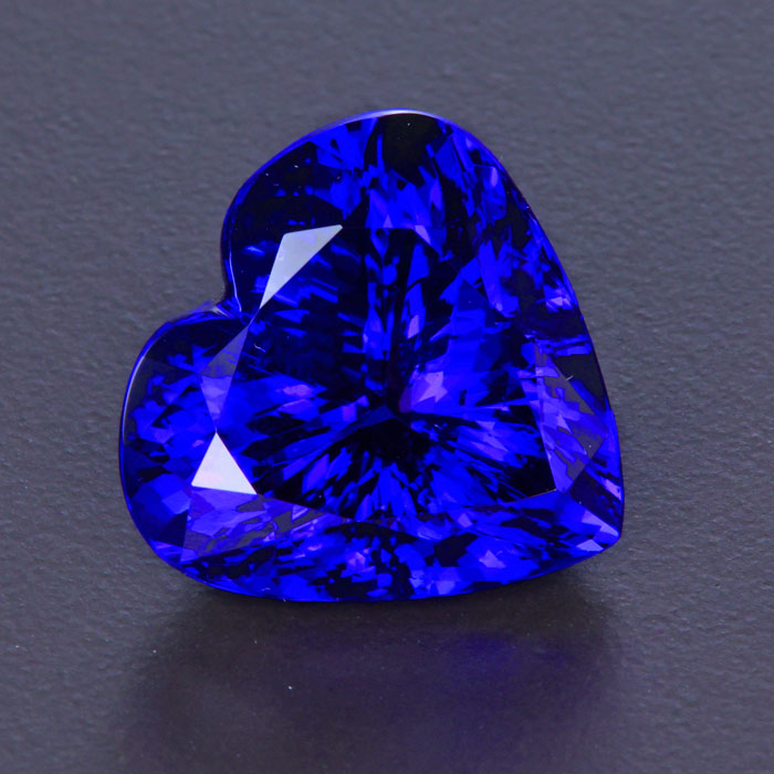(MG)VIolet Blue Heart Shaped Tanzanite Gemstone 24.79 Carats*
