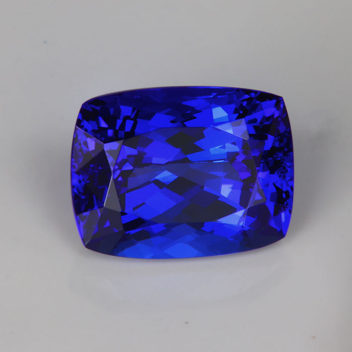 Violet Blue Antique Cushion Tanzanite Gemstone 6.96 Carats