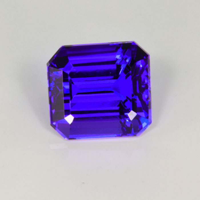 Blue Violet Emearld Cut Tanzanite Gemstone 11.67cts