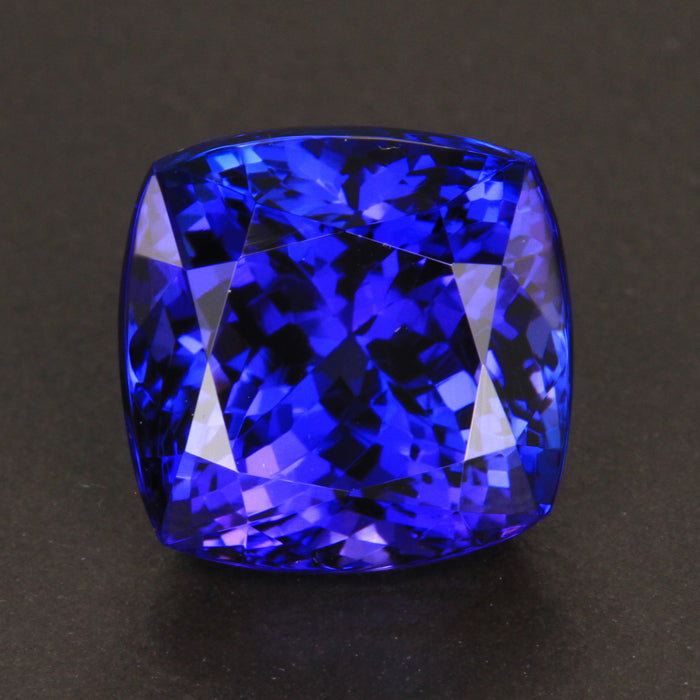 Blue Violet Square Cushion Tanzanite Gemstone 6.34 Carats