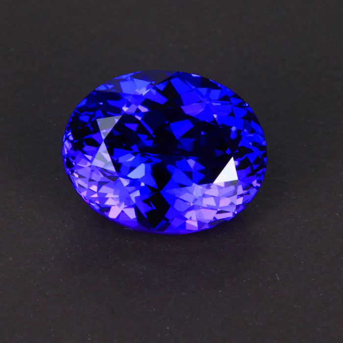 (MG)Blue Violet Oval Tanzanite Gemstone 12.21 Carats