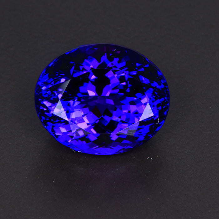 (MG) Violet Blue Oval Tanzanite Gemstone 5.48 Carats