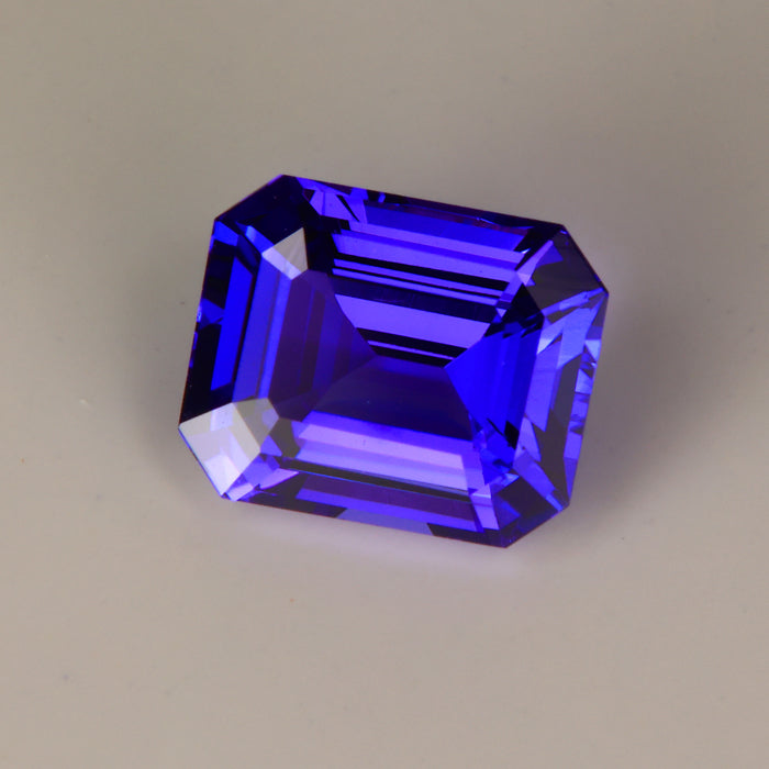 Blue Violet Emerald Cut Tanzanite Gemstone 3.99 Carats