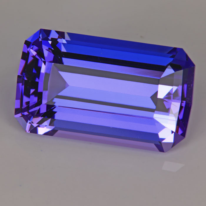 Blue Violet Emerald Cut Tanzanite Gemstone 10.20 Carats