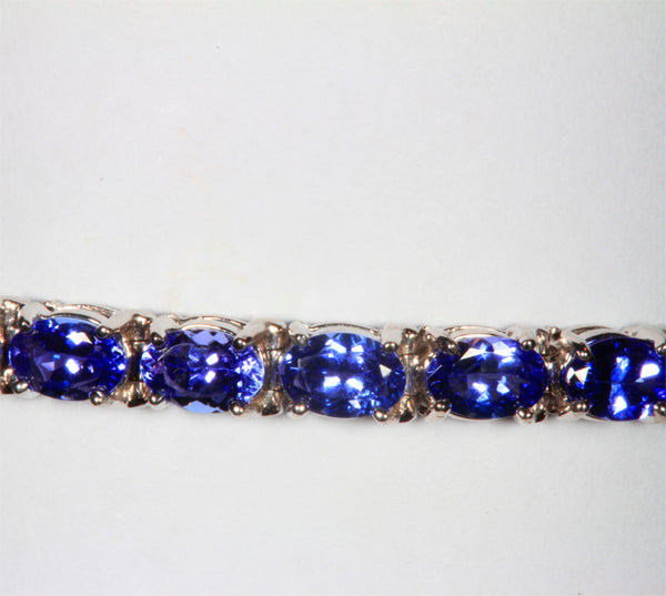 Tanzanite Tennis Bracelet in White Gold