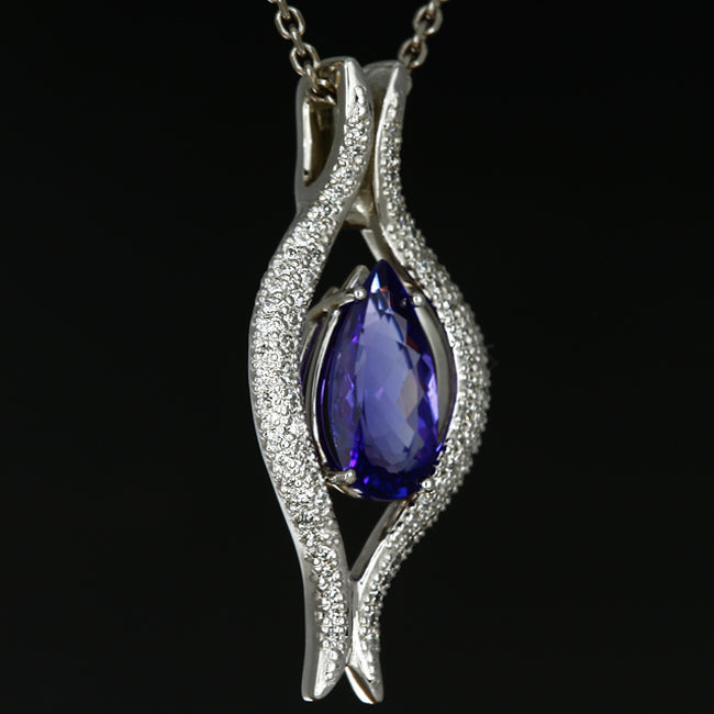 Elegant Tanzanite Pear Pendant