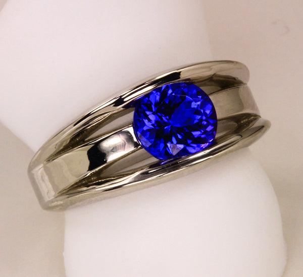 Popular Channel Set Tanzanite Ring 1.25 Carat