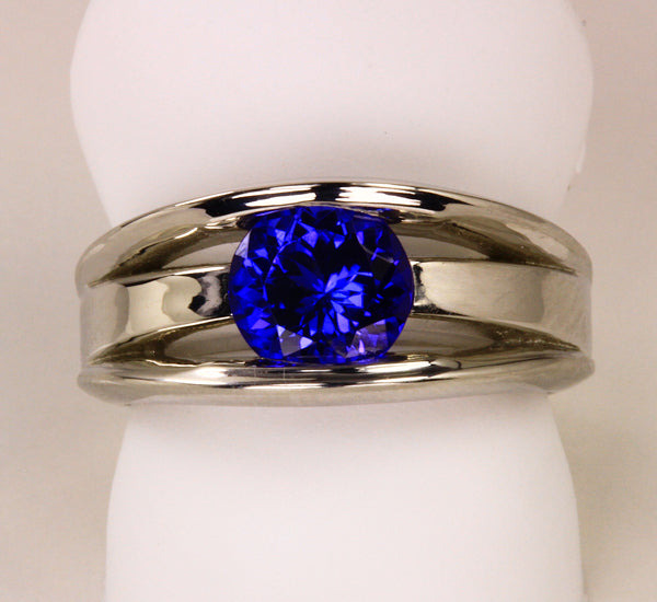 Popular Channel Set Tanzanite Ring 1.25 Carat