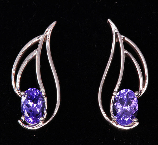 Tanzanite Earrings 1.17 Carat BVI Color