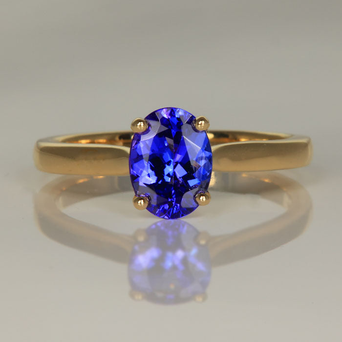 14K Yellow Gold Tanzanite Ring 1.19 Carats