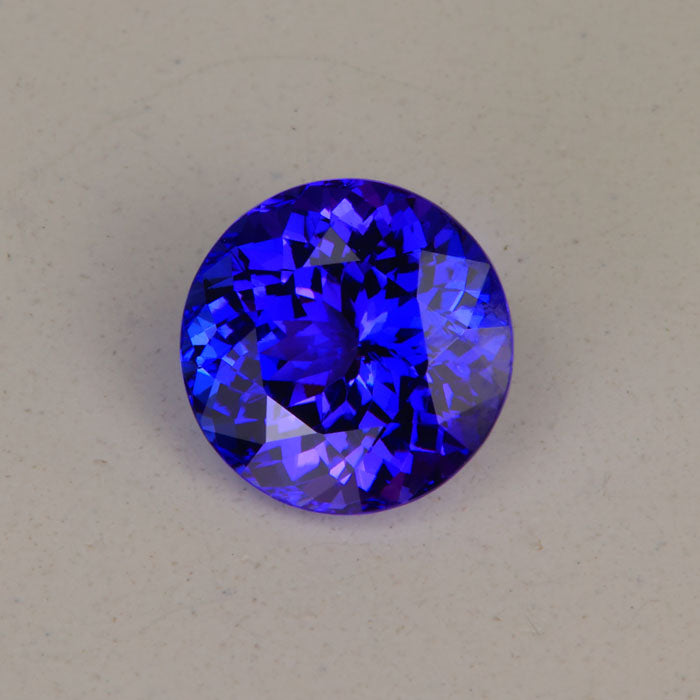 Round Brilliant Cut Tanzanite 6.10 Carats