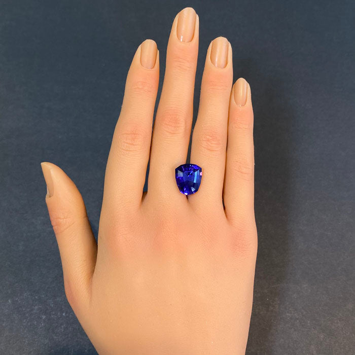 Step Shield Cut Tanzanite 9.66 Carats