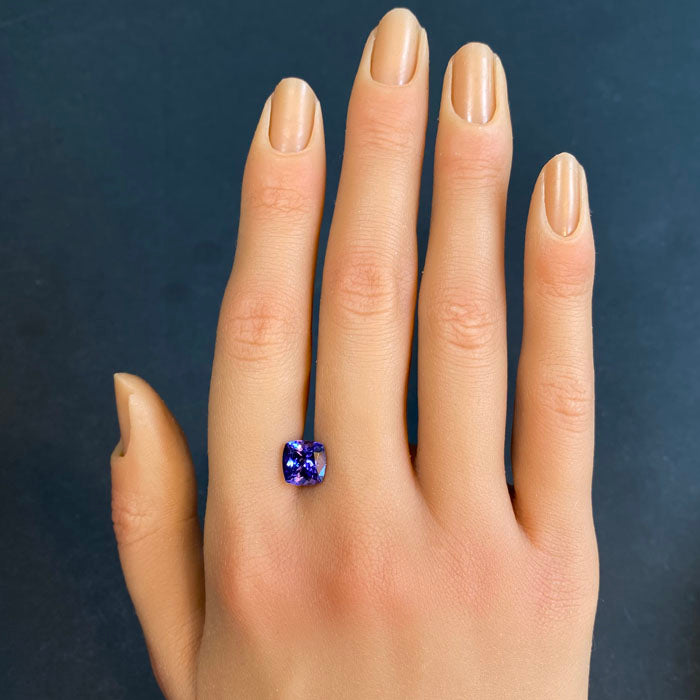 Square Cushion Cut Tanzanite 2.79 Carats