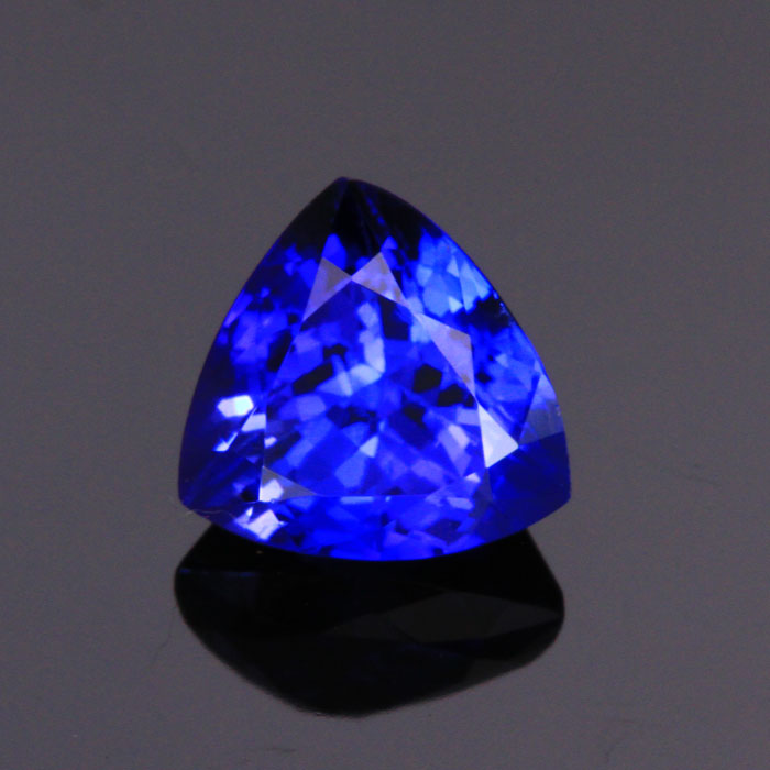 Violet Blue Trilliant Tanzanite Gemstone 2.96 Carats