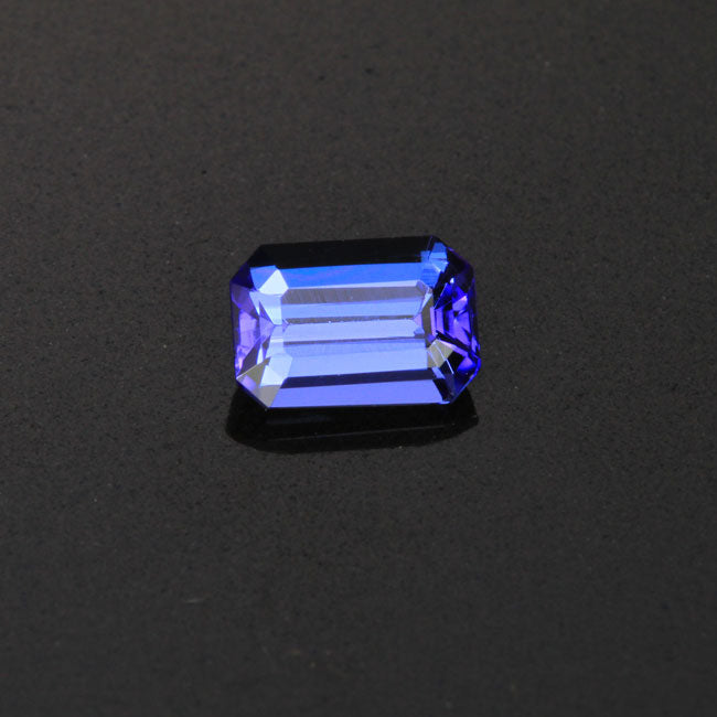 Blue Violet Emerald Cut Tanzanite Gemstone .86 Carats