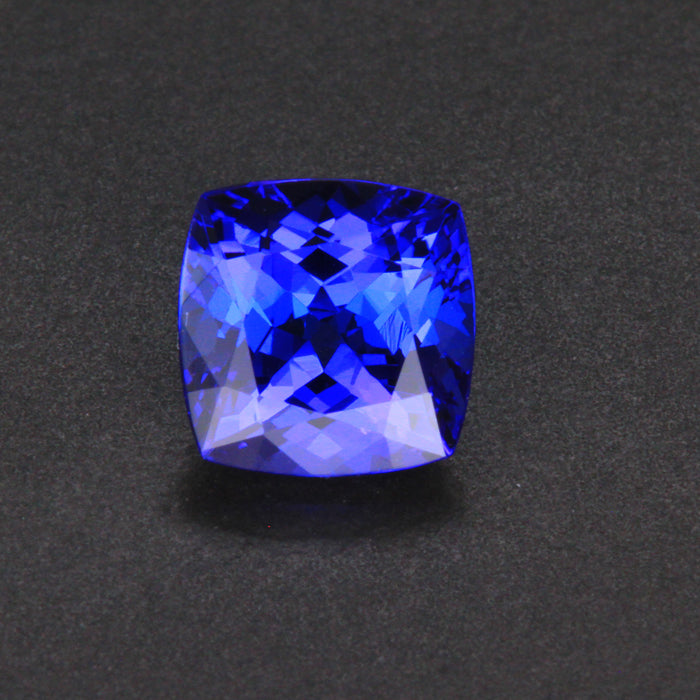 Violet Blue Square Cushion Tanzanite Gemstone 2.80 Carats