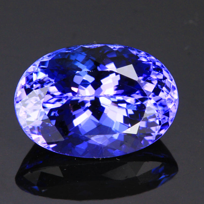(HOLD FOR JURINA) Blue Violet Intense Oval Tanzanite Gemstone 3.69 Carats
