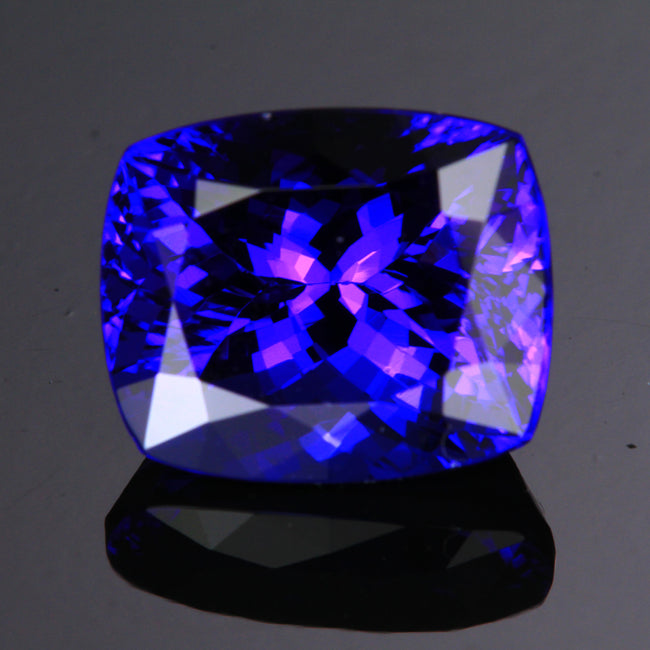 7.19 ct tanzanite antique cushion cut